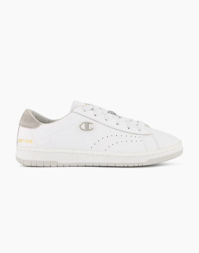 Champion Womens Sneakers NZ - Club Court Colour Back Tab White ( 4805-KLBVT )